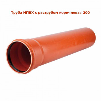 Труба Канализационная Наружная Солекс 200 - 2.0м (НПВХ)