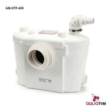 Насос Туалетный TIM ( AQUATIM) AM-STR-400 для отвода из 
унитаза, раковины и душевой (ванны), подъём до 8.0 метров